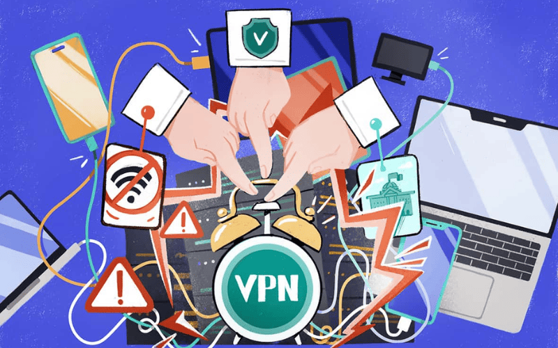 with vpn connected no internet 